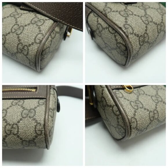 GUCCI Ophidia Brown Canvas Belt Bag 818-041725 - Picture 5 of 12